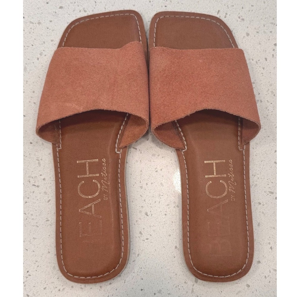 BEACH by Matisse Slides, Womens Black Casual Sandals- Mauve/pink US 9
